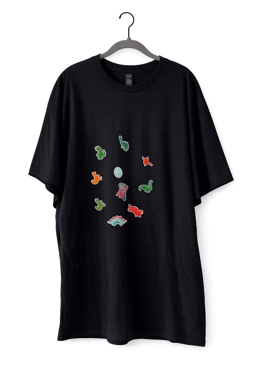 Gildan Heavy Cotton Dino Graphic T Shirt Black Size 2XL Short Sleeve Casual Tee